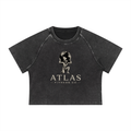 Atlas Fitness Co. Women's Cotton-Spandex Raglan Crop Tee (S–XL)