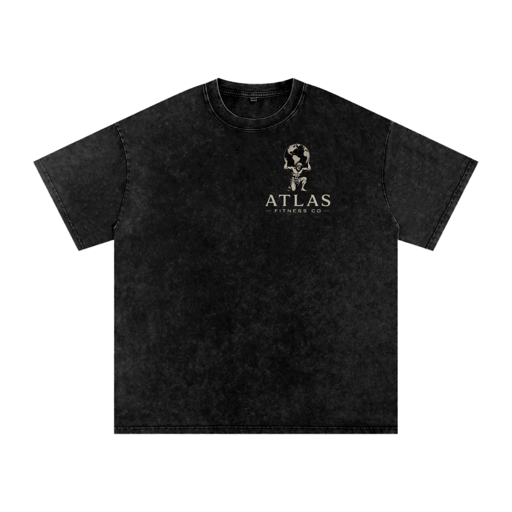 Camiseta Atlas Fitness Co. Unissex de Algodão Encorpado com Ombro Caído (P–3G)