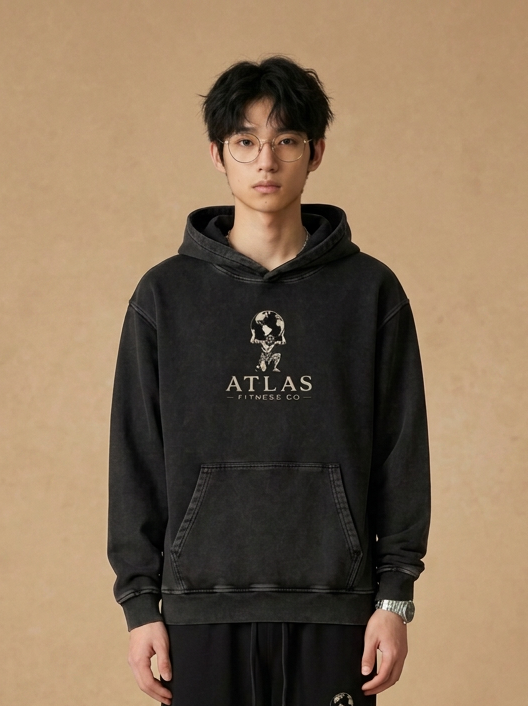 Atlas Fitness Co. Unisex Heavyweight Cotton Pullover Hoodie (S–3XL)