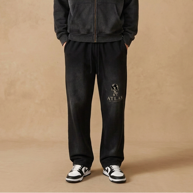 Atlas Fitness Co. Unisex 100% Cotton Sunfade Drawstring Sweatpants (S–2XL)