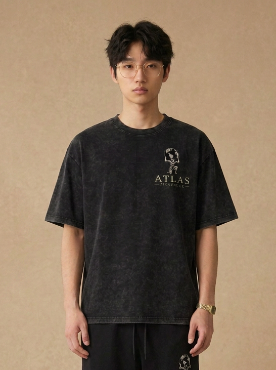 Atlas Fitness Co. Unisex Heavyweight Cotton Drop-Shoulder Tee (S–3XL)