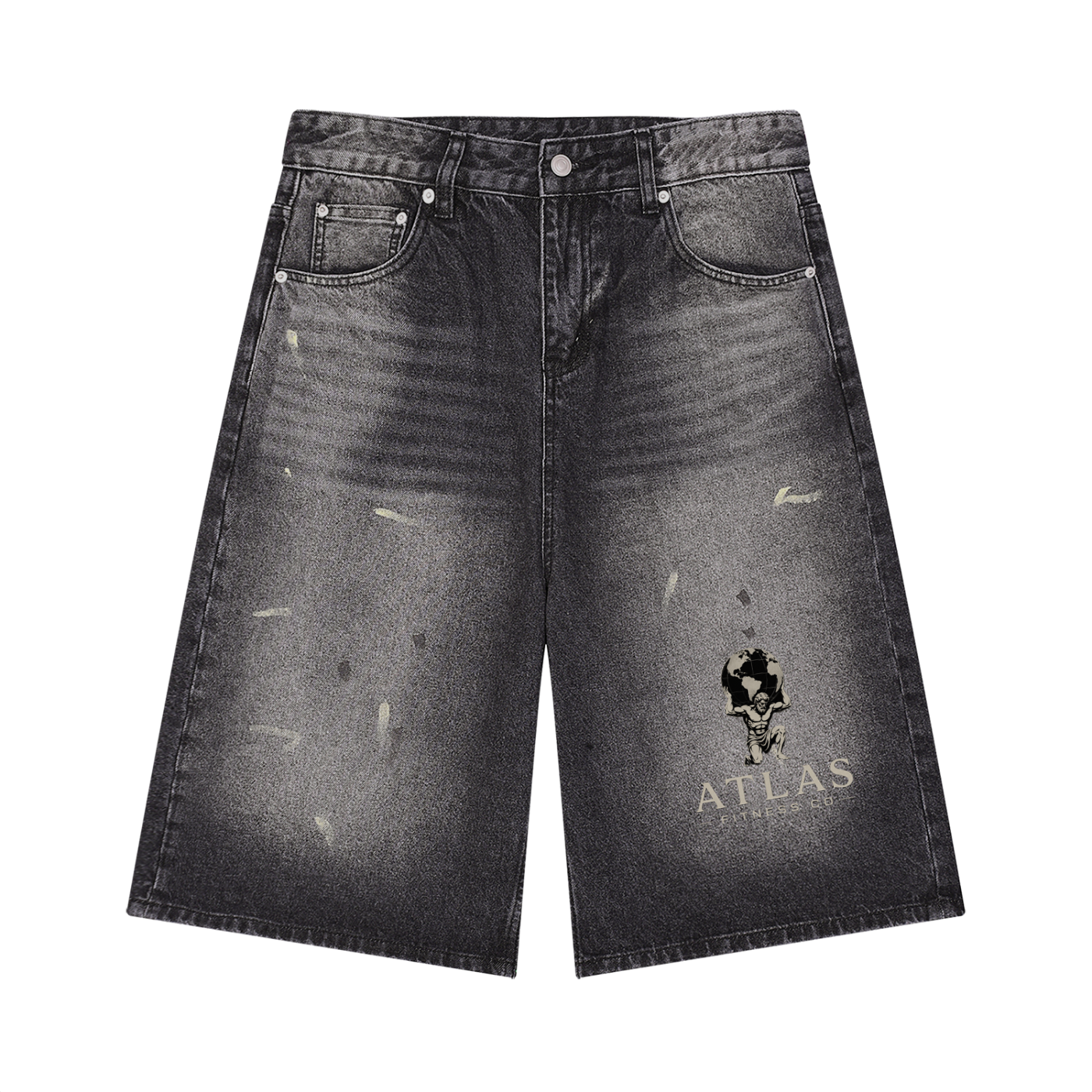 Atlas Fitness Co. Men's Cotton Denim Button Shorts (S–2XL)