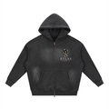 Atlas Fitness Co. Unisex Cotton-Poly Sunfade Full-Zip Drop-Shoulder Hoodie (S–2XL)